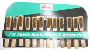 ...........Punch Wire Suede Brushes Wood (card 12) - Shoe Care Products/Shoe Brushes