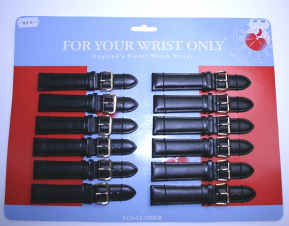 Watch Straps Padded 519 (F.Y.W.O) (Card 12) Black - Watch Accessories & Batteries/Lithium Batteries