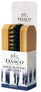 Dasco Twin Pack Shoe brushes (Pack of 2) A5703 - Shoe Care Products/Shoe Brushes
