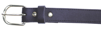 Leather Mock Stitch Belts 1 Black B3
