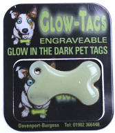 Glow Bone Pet Tags KRA054 - Engravable & Gifts/Pet Tags