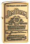 Zippo 254BJB929 Jim Beam label brass emblem