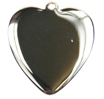 .Pet Tags Large Heart Brass