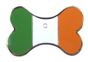 A6IR Pet Tags Bone Irish Flag
