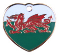 A5WD Pet Tag Heart Welsh Dragon - Engravable & Gifts/Pet Tags
