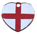 A5GC Pet Tag Heart St.George Cross - Engravable & Gifts/Pet Tags