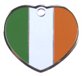 A5IR Pet Tag Heart Irish Flag