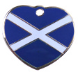 A5SA Pet Tag Heart Scottish Flag
