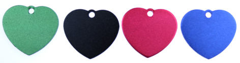 Pet Tag Alloy Large Heart