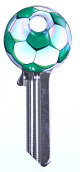 HD Football Fun Keys Green & White - Keys/Fun Keys