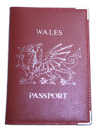 Passport Cover Welsh Dragon - Leather Goods & Bags/Wallets & Small Leather Goods