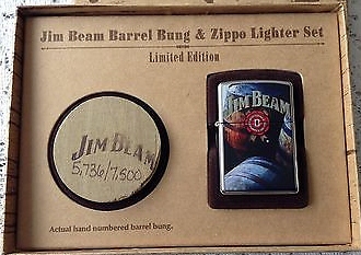 .Zippo 24204 JIM BEAM BARRELL & BUNG LIGHTER SET - Zippo/Zippo Lighters