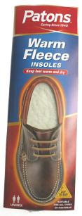 Patons Insoles Warm Fleece ( Pack 6 Pair) One Size