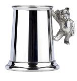 899CC Childs Tankard with Teddy Handle Pewter