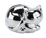 R9991 Kitten Money Bank Silver Plated - Engravable & Gifts/Childrens Gifts