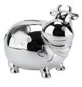 R9995 Cow Money Bank Silver Plated
