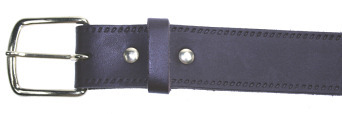 Leather Mock Stitch Belts 1.1/4 Brown B4 - Leather Goods & Bags/Belts