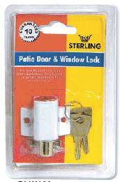 PLW100 Patio Window Lock White - Locks & Security Products/Window Locks