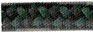 Climbing Boot Laces Loose No9 Cedar Green/ Black Laces 150cm (per pair)