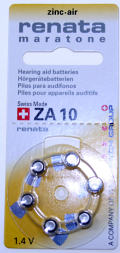 Batteries ZA10 Hearing Aid (card 6) - Watch Accessories & Batteries/Silver Oxide Batteries