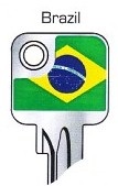 Hook 2715: JMA Flag Keys Brazil U6D - Keys/Fun Keys