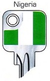 Hook 2732: JMA Flag Keys Nigeria U6D - Keys/Fun Keys