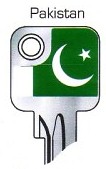 Hook 2733: JMA Flag Keys Pakistan U6D - Keys/Fun Keys