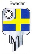 Hook 2741: JMA Flag Keys Sweden U6D - Keys/Fun Keys