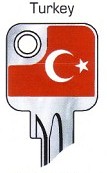 Hook 2742: JMA Flag Keys Turkey U6D - Keys/Fun Keys