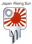 Hook 2729: JMA Flag Keys Japan Rising Sun U6D