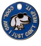 D01 Text Tag 27mm Cool & Cant Help It - Engravable & Gifts/Pet Tags