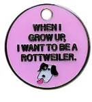 D02 Text Tag 27mm When I grow up - Engravable & Gifts/Pet Tags