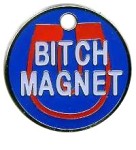 D09 Text Tag 27mm Bitch Magnet - Engravable & Gifts/Pet Tags