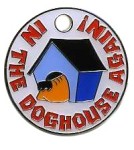 D20 Text Tag 27mm In the dog house - Engravable & Gifts/Pet Tags