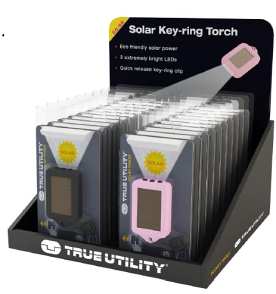 TU53 Solar Key Ring Display Pack - Engravable & Gifts/T.R.U.E. Utility Products