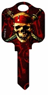 D28 UL1 Skull & Swords Fun Keys Hook 2893 - Keys/Fun Keys