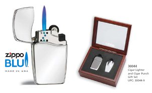 Zippo 30044 Cigar Lighter & Cigar Punch Gift Set