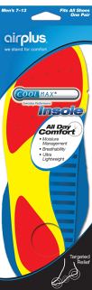 Cool Max Airplus Insoles Mens - Shoe Care Products/Air Plus Gel Products