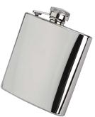 R8116B 6oz Plain Flask Captive Top Stainless Steel in Display Box - Engravable & Gifts/Flasks