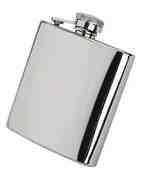 R8114B 4oz Plain Flask Captive Top Stainless Steel in Display Box