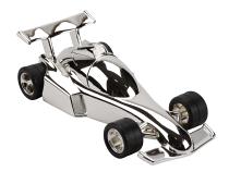 R9223 Racing Car Money Bank Silver Plated - Engravable & Gifts/Childrens Gifts