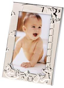 R9955 Baby Picture Frame Silver Plated