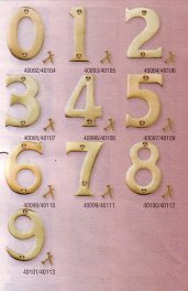 Brass Numbers Polished and Lacquered