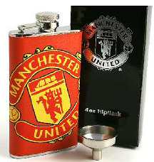 Football Colour Flask Man United MU660 - Engravable & Gifts/Flasks