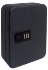 KC20C 20 Hook Combination Key Cabinet Black - Locks & Security Products/Key Safes