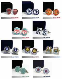 Football Crest Cuff Links - Engravable & Gifts/Gifts