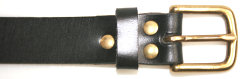 Leather Belts Plain 1 Black