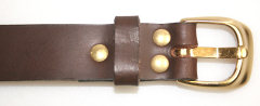Leather Belts Plain 1 Brown