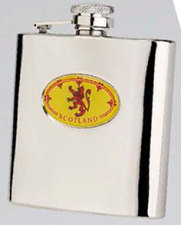 R3337 Langdale Scottish Lion Flask 6oz Stainless Steel ( use R3446 + badge) - Engravable & Gifts/Flasks