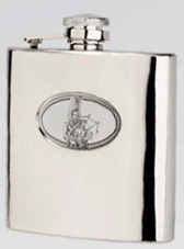 R3338 Langdale Scottish Piper Flask 6oz Stainless Steel ( use R3446 + badge) - Engravable & Gifts/Flasks